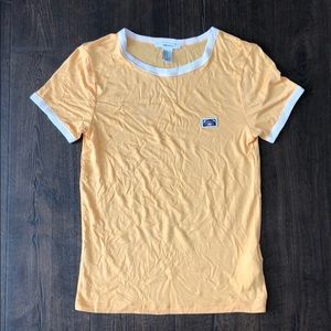Forever 21 Yellow Rainbow Patch Tee